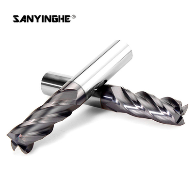 65 Degrees Tungsten Carbide Square End Mill 2 3 4 6 Flute Flat Milling Cutter